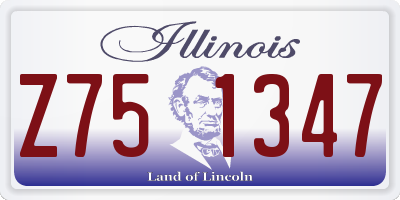 IL license plate Z751347