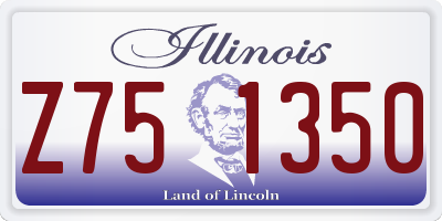 IL license plate Z751350