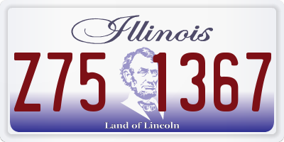 IL license plate Z751367