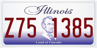 IL license plate Z751385