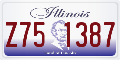 IL license plate Z751387