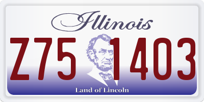 IL license plate Z751403