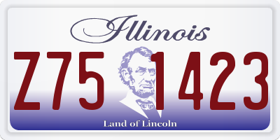 IL license plate Z751423