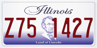 IL license plate Z751427