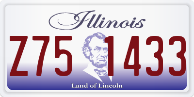 IL license plate Z751433