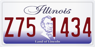 IL license plate Z751434