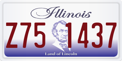 IL license plate Z751437