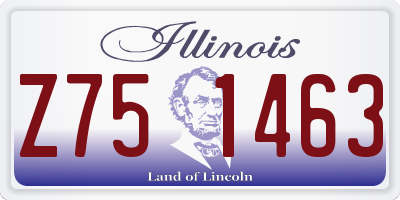 IL license plate Z751463