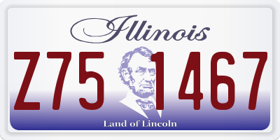 IL license plate Z751467