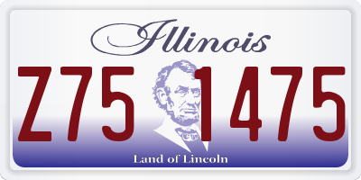 IL license plate Z751475