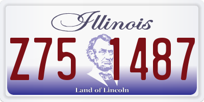 IL license plate Z751487