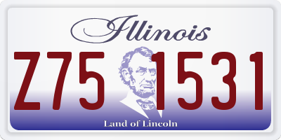 IL license plate Z751531