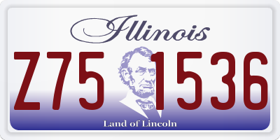 IL license plate Z751536