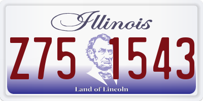 IL license plate Z751543