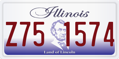 IL license plate Z751574