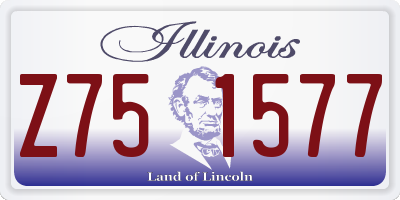 IL license plate Z751577