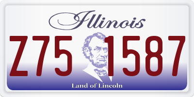IL license plate Z751587
