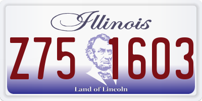 IL license plate Z751603