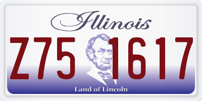 IL license plate Z751617