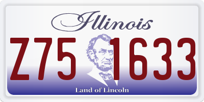 IL license plate Z751633
