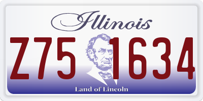IL license plate Z751634