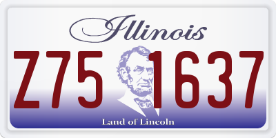 IL license plate Z751637