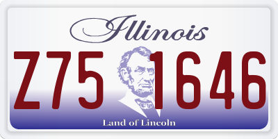 IL license plate Z751646