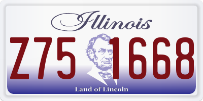 IL license plate Z751668