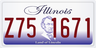 IL license plate Z751671