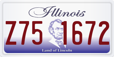 IL license plate Z751672