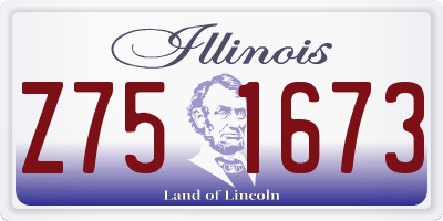 IL license plate Z751673