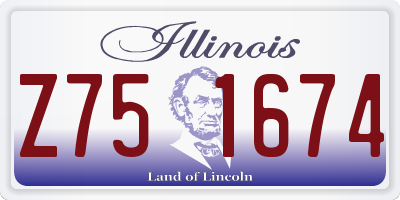 IL license plate Z751674