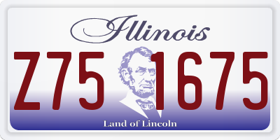 IL license plate Z751675