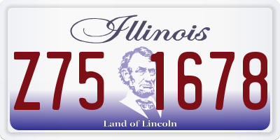 IL license plate Z751678