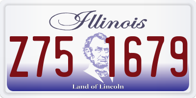 IL license plate Z751679