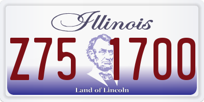 IL license plate Z751700