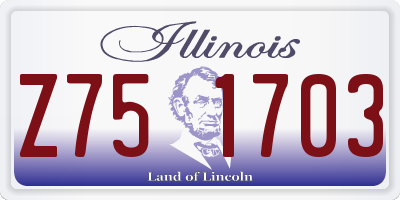 IL license plate Z751703