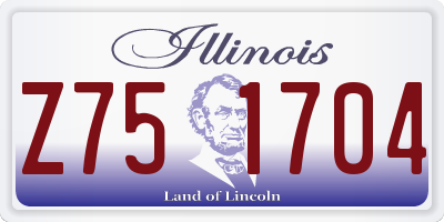 IL license plate Z751704