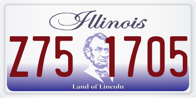 IL license plate Z751705