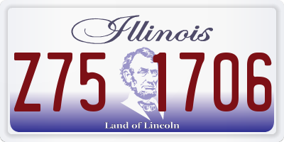 IL license plate Z751706