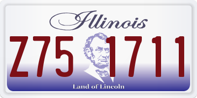 IL license plate Z751711