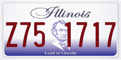 IL license plate Z751717