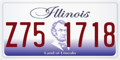 IL license plate Z751718