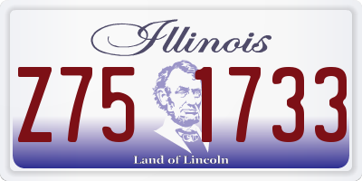 IL license plate Z751733