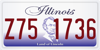 IL license plate Z751736