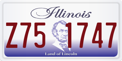 IL license plate Z751747