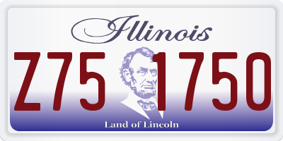 IL license plate Z751750