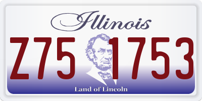 IL license plate Z751753