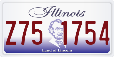 IL license plate Z751754