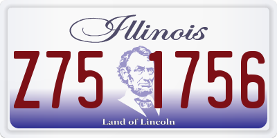 IL license plate Z751756